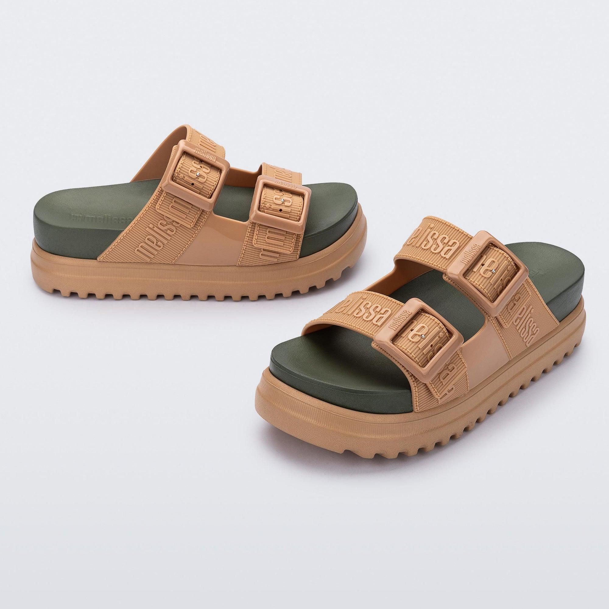 BEIGE/GREEN 35-36 MELISSA COZY M LOVER PLATFORM AD